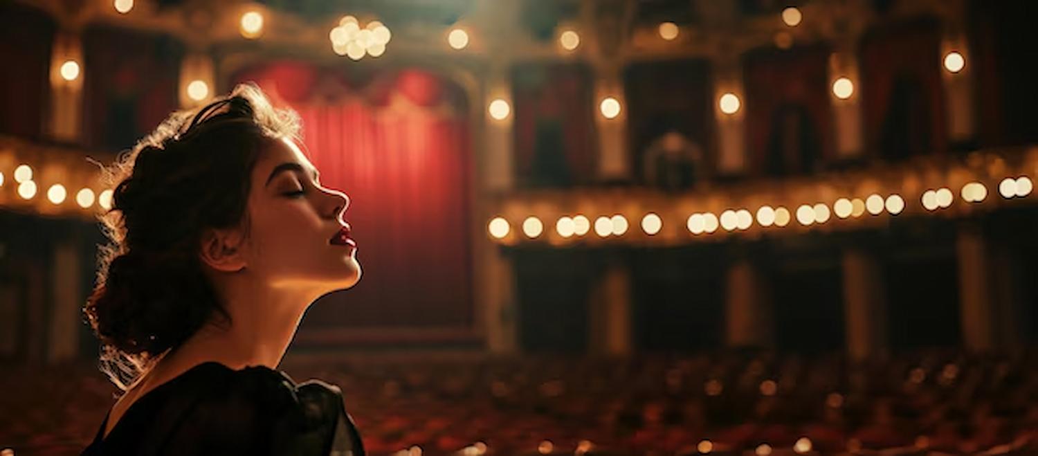 Uma atriz no teatro